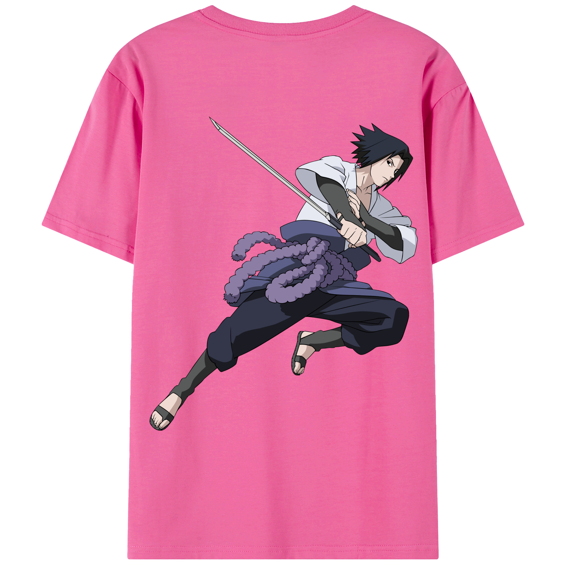 （画像用） NARUTO -ナルト- うちは サスケ Uchiha Sasuke レディース半袖Tシャツ(バックプリント)